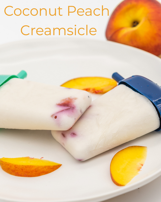 a delicious fermented coconut peach creamsicle