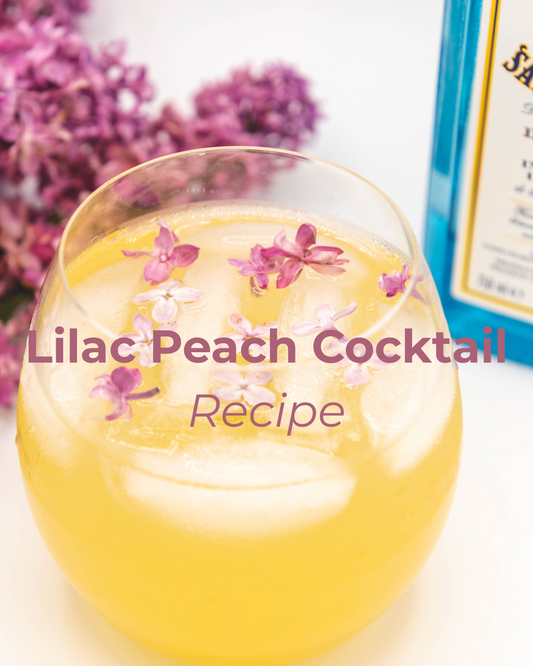Lilac Peach Water Kefir Gin Cocktail