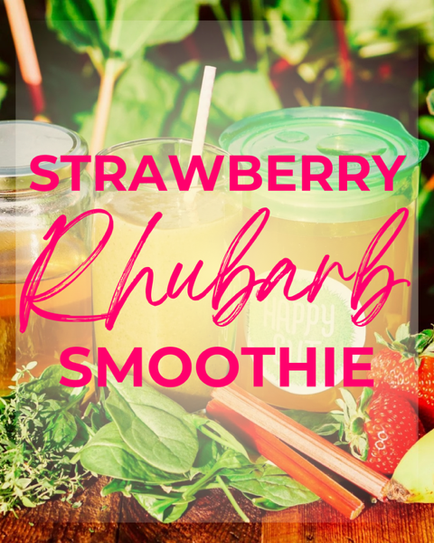 Strawberry Rhubarb Water Kefir Smoothie