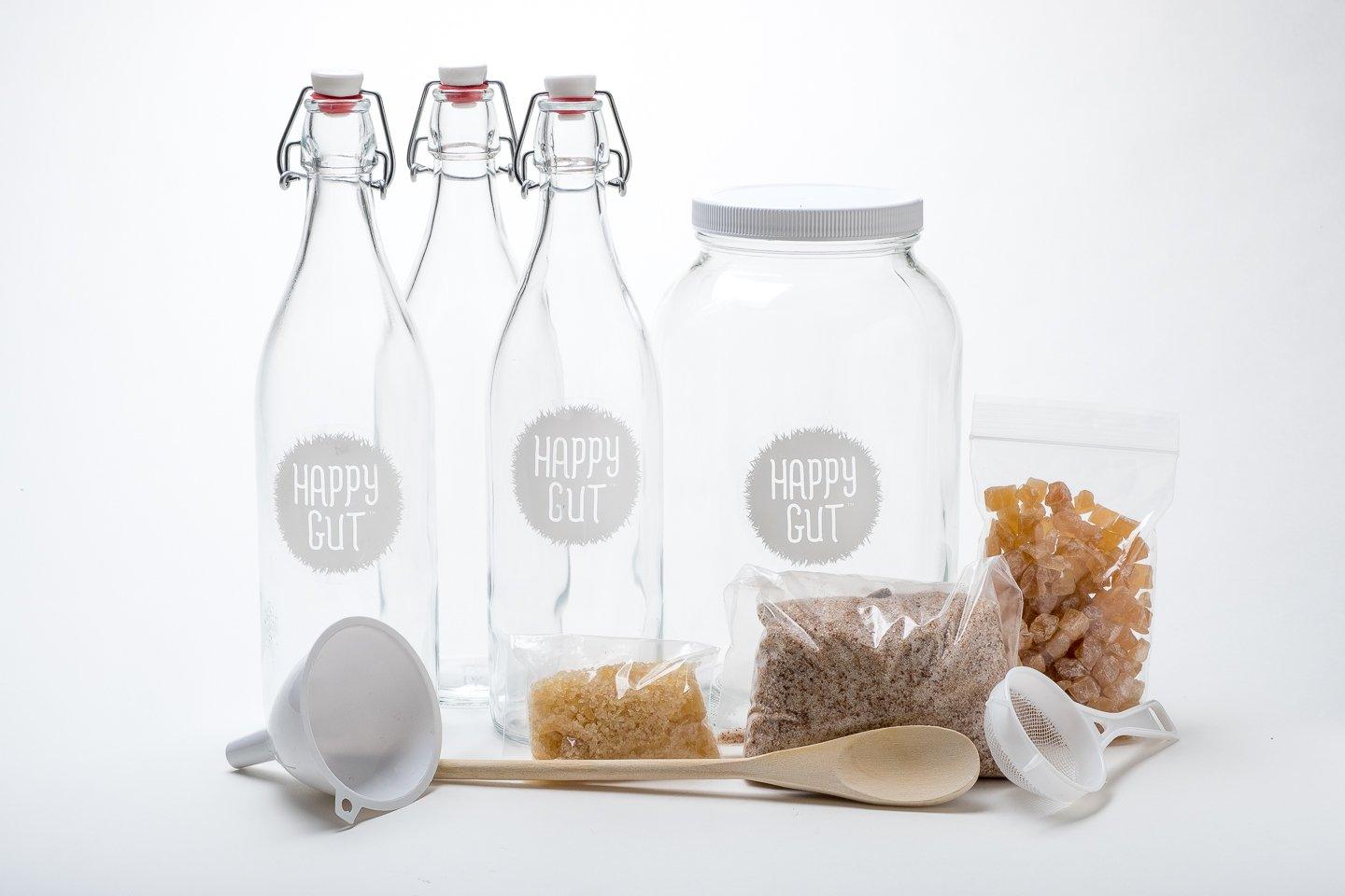 Family Size Water Kefir Fermentation Starter Kit - Happy Gut Pro