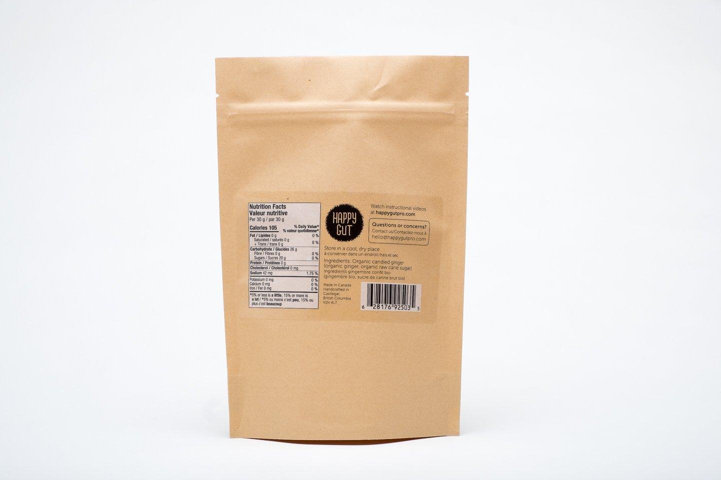 Organic Candied Ginger - Happy Gut Pro
