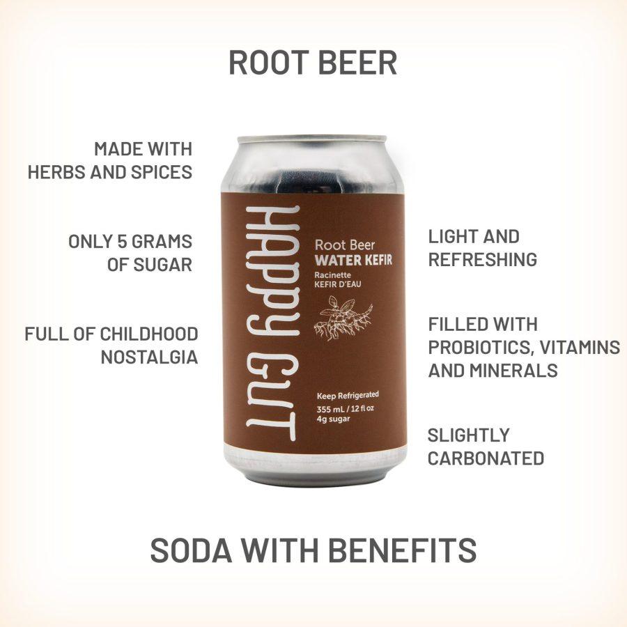 Root Beer Canned Water Kefir - Happy Gut Pro