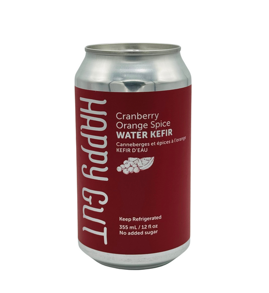 Cranberry Orange Spice Canned Water Kefir