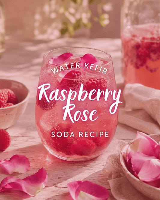 Raspberry Rose Water Kefir Soda