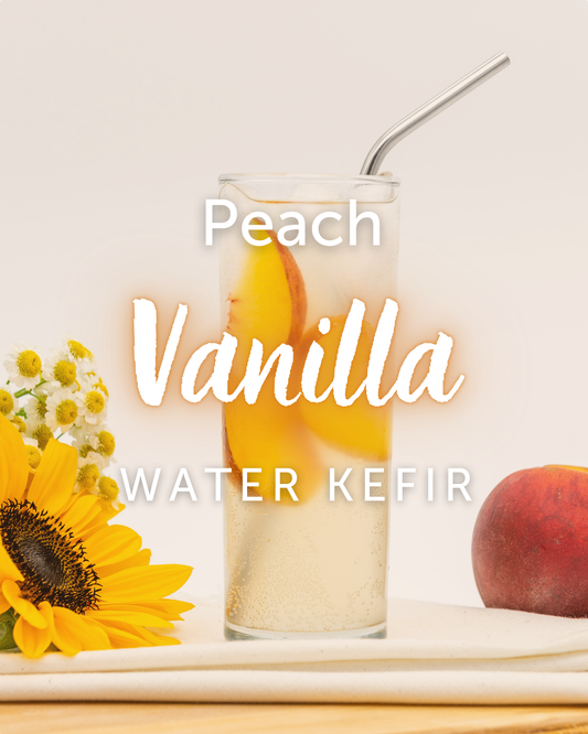 Peach Vanilla Water Kefir Soda