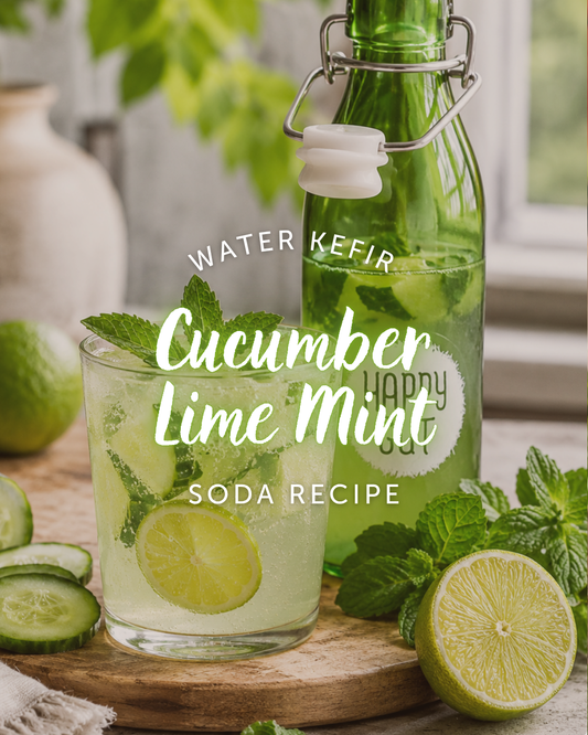 Cucumber Lime Mint Water Kefir Soda Recipe