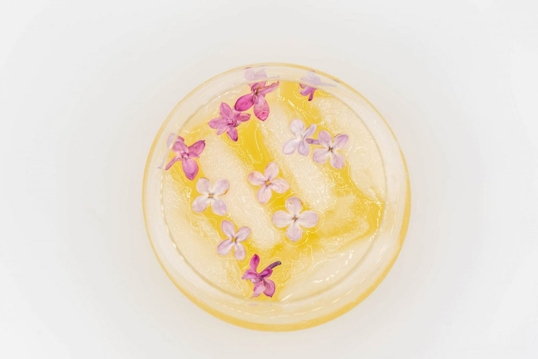 Lilac Peach Water Kefir Gin Cocktail