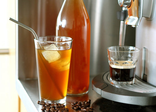 coffee being made for water kefir soda