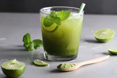 Minty Matcha Lime Water Kefir Soda Recipe - Happy Gut Pro