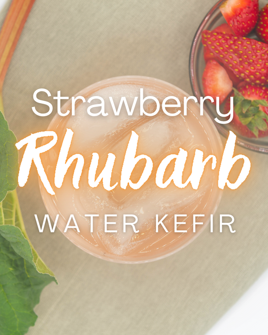Strawberry Rhubarb Water Kefir Soda