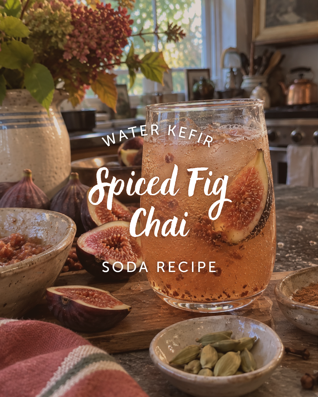 Spiced Fig Chai Water Kefir Soda
