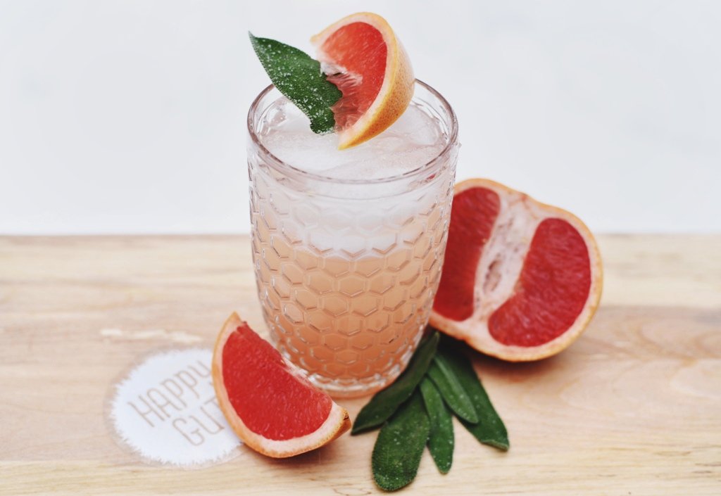 Pink Grapefruit and Sage Water Kefir Soda Recipe