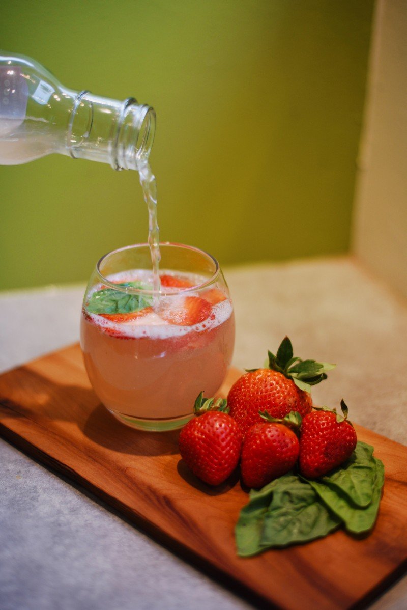 Strawberry Basil Water Kefir Soda Recipe