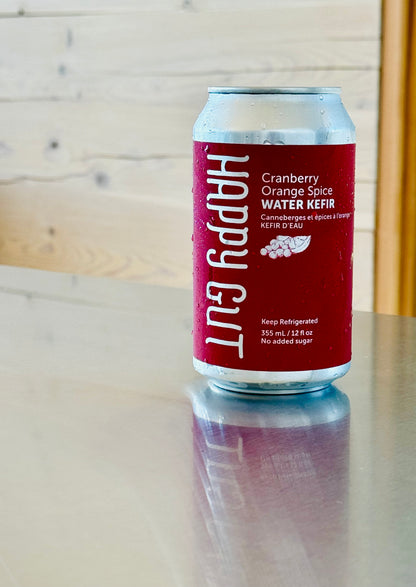 Cranberry Orange Spice Canned Water Kefir