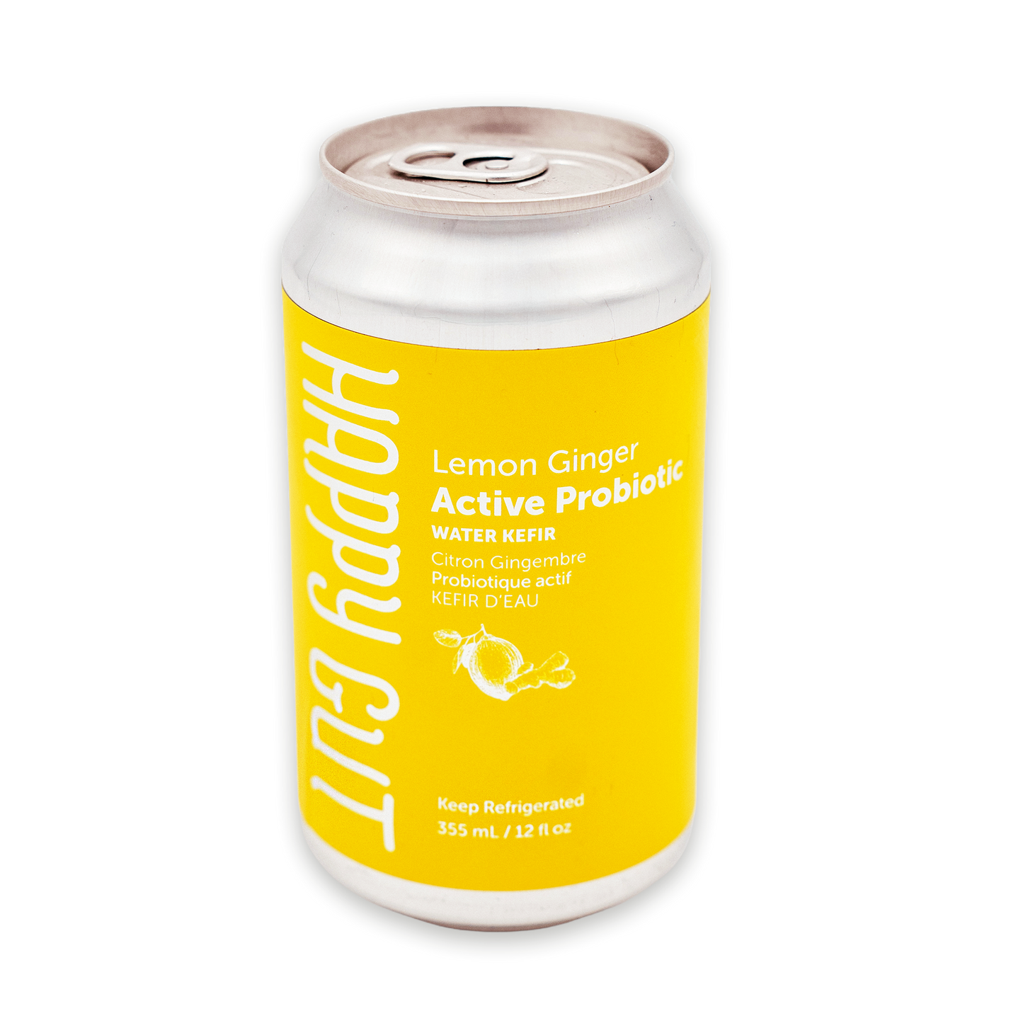 Lemon Ginger Canned Water Kefir **PICK-UP/DELIVERY ONLY**